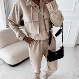 Ankle-tied Sports Suit Two-piece Set